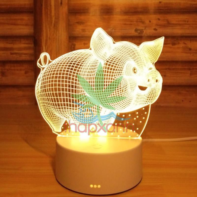 Đèn ngủ, đèn trang trí, Led 3D hình Con Sứa