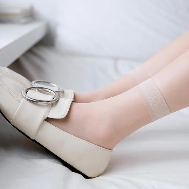 Set 10 Đôi Vớ Cổ Thấp Vải Lụa Xuyên Thấu Thoáng Khí Thời Trang Mùa Hè Cho Nữ