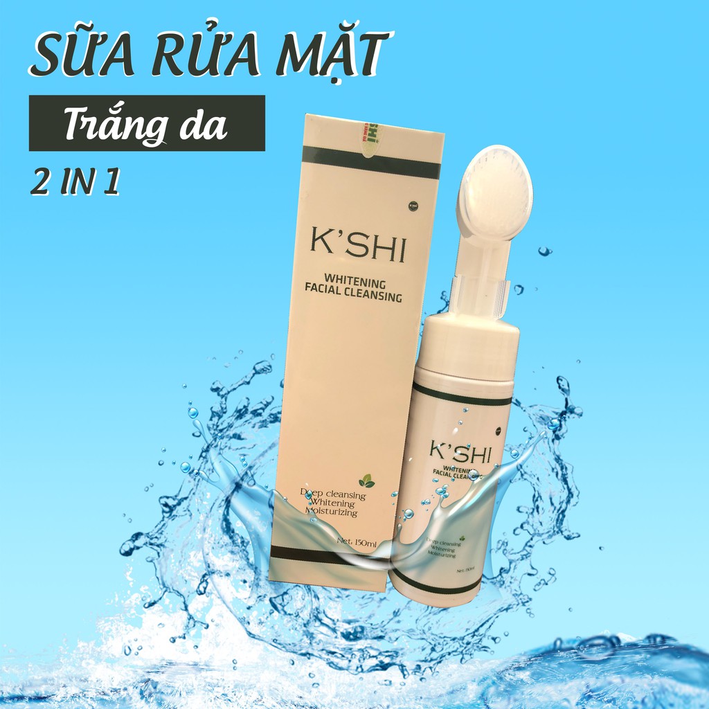 fo555 MUA sữa rửa mặt trắng da kiêm nước tẩy trang K’SHI whitening facial cleansing 150ml chính hãng