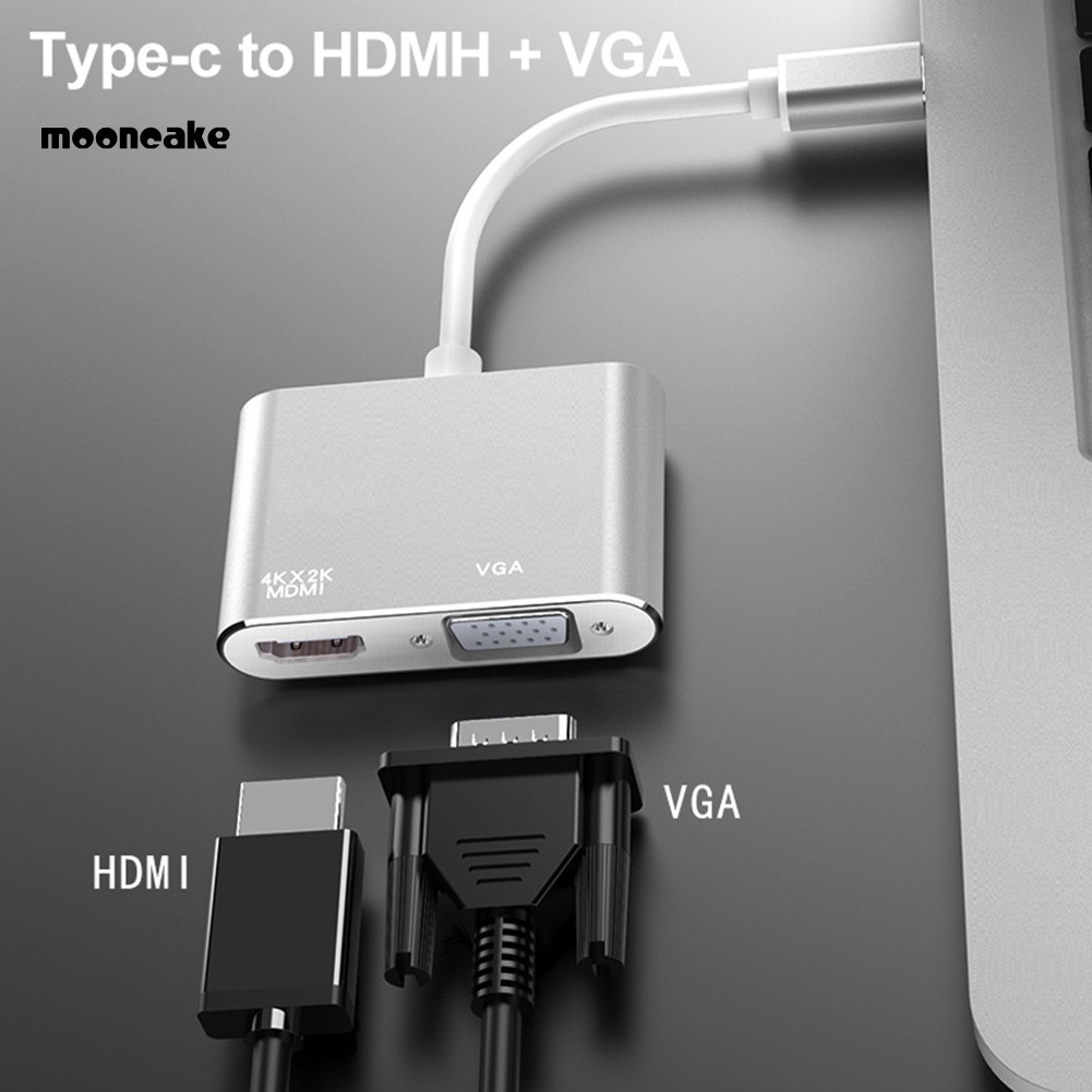 Dây Cáp Chuyển Đổi Usb 3.1 Type-c Sang 4kx2k Hdmi Vga Cho Macbook