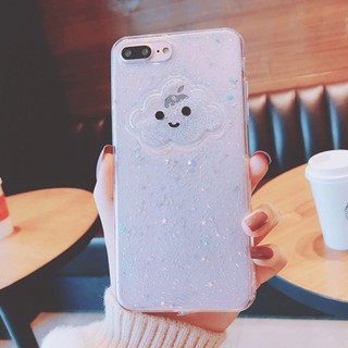 Ốp iphone Đám Mây 3D kim tuyến