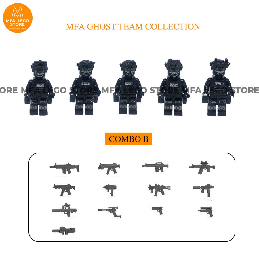 Đồ chơi lego swat , lego quân sự - Combo Ghost team