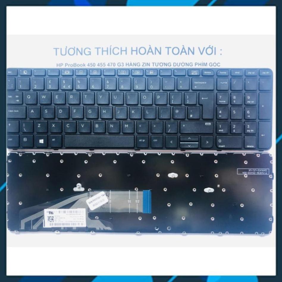 ⚡️[Loại xịn]  Bàn Phím Laptop HP Probook 450 455 470 G3 Hàng Zin Nhập Khẩu Bảo Hành 12 Tháng Toàn Quốc