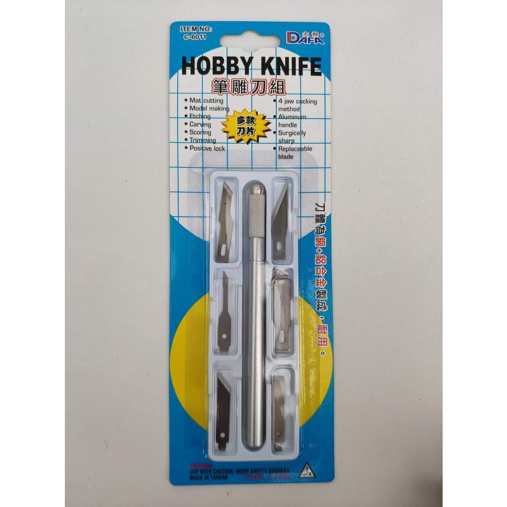 Dao trổ cắt giấy, vật liệu mô hình - dao tỉa thủ công 6 lưỡi DIY Hobby Knife