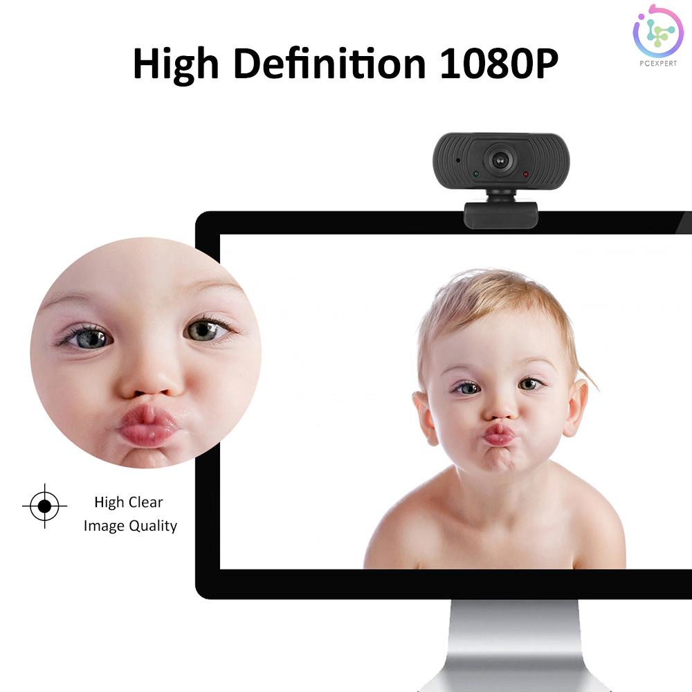 USB Webcam High Definition 1080P Web Camera Built-in Microphone with Clip-on Base USB2.0 Web Cam for Laptop Computer PC Plug and Play