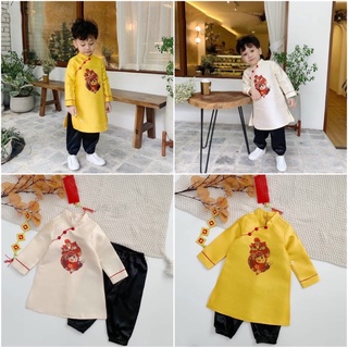 Set áo dài bé trai kèm quần Múa Lân 8-42kg