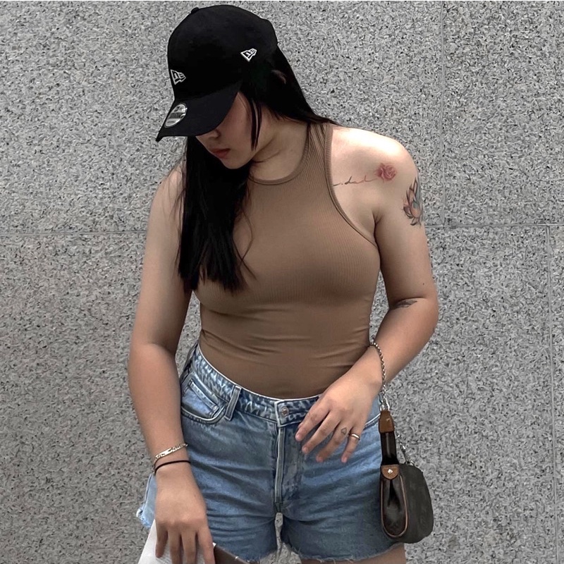 Áo liền quần ba lỗ màu tan siêu tây