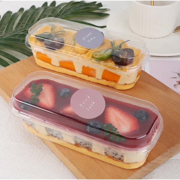 50 Hộp Nhựa Dài Đựng Bánh Mousse ~ XY599 (set 50 hộp)