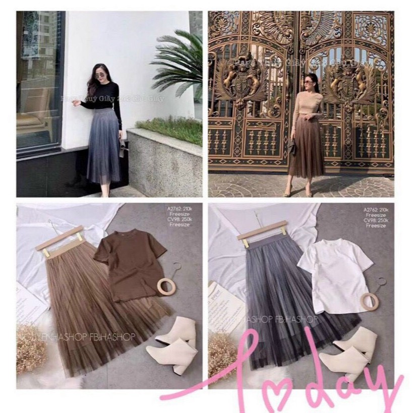 Chân váy loang xoè dài QC cực xinhh