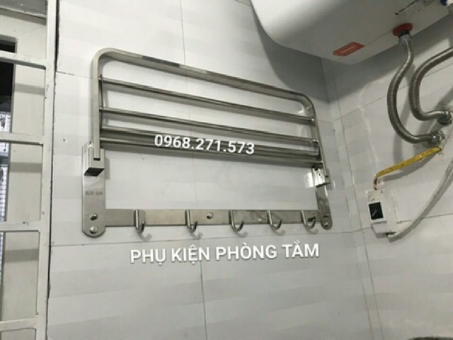 Giá treo khăn nhà tắm Inox 304 (LOẠI 1-CHÂN ĐẾ ĐẶC,CỰC CHẮC CHẮN)