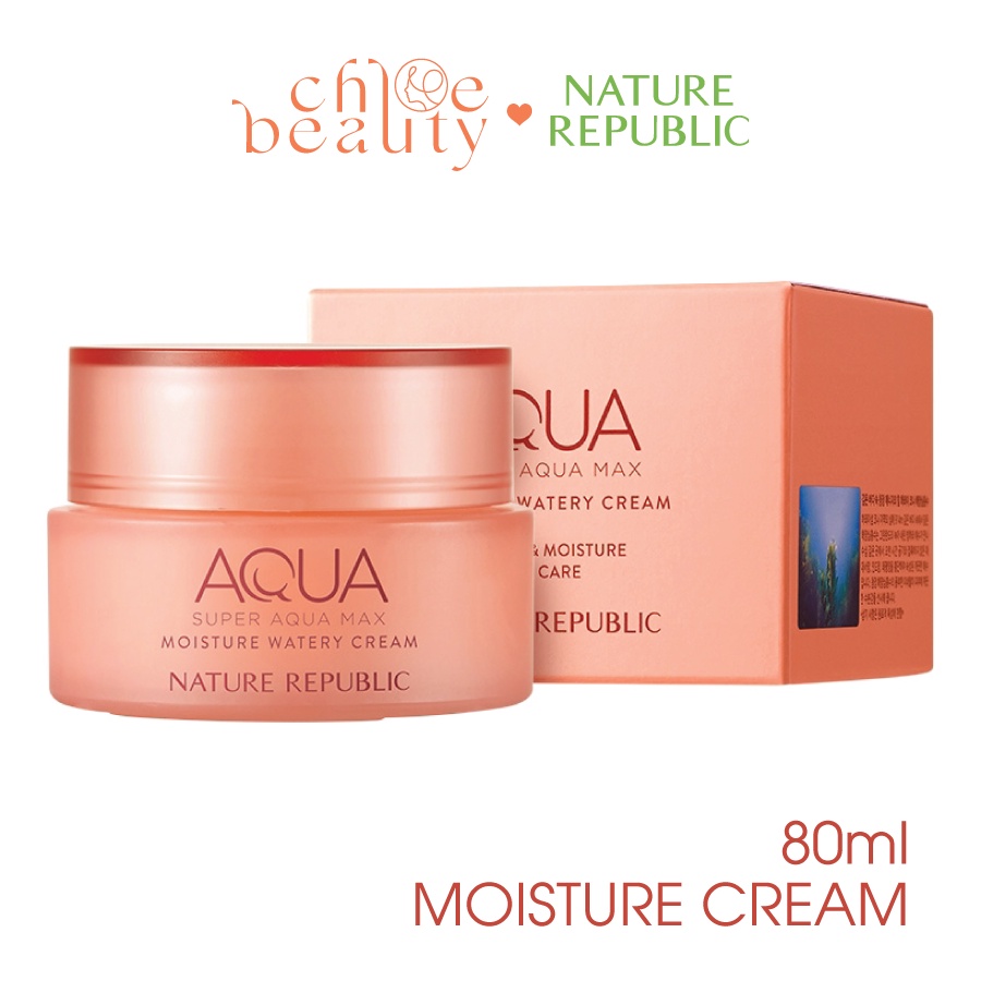 [HSD 5/2024] Kem dưỡng ẩm nước biển sâu cho da khô NATURE REPUBLIC Super Aqua Max Moisture Watery Cream 80ml