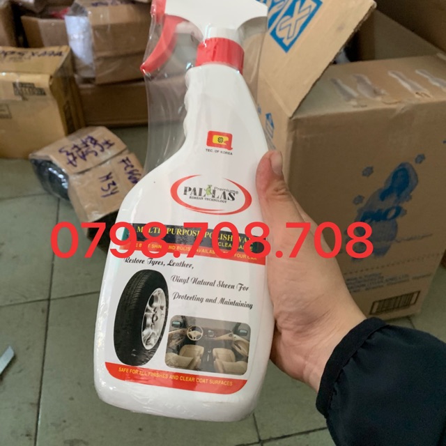 Xịt đánh bóng đa năng Pallas mẫu mới 750ml