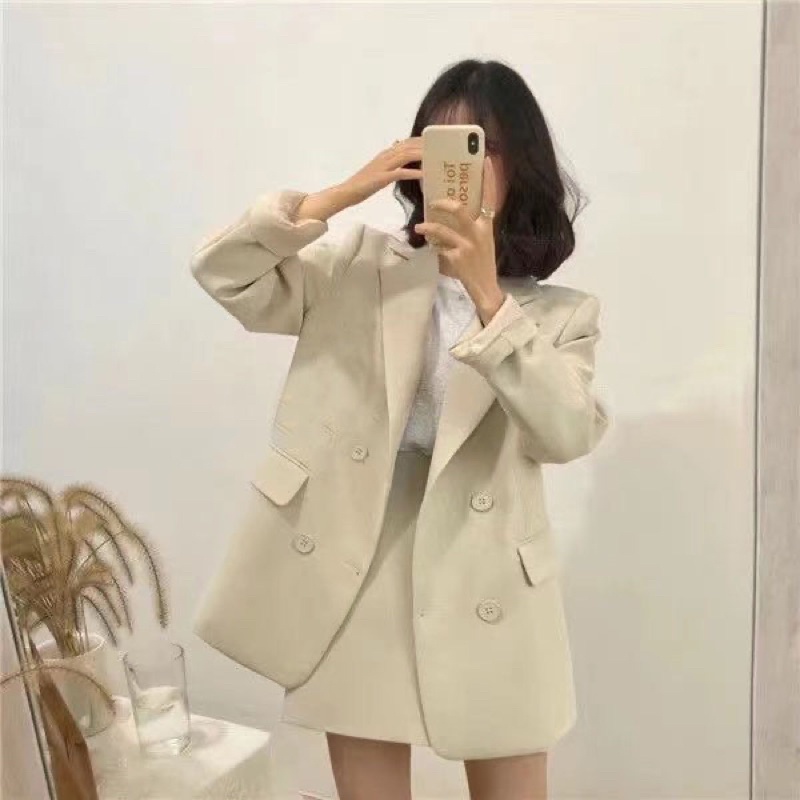 Áo blarez nữ hàng hai lớp có đệm vai , hàng quảng châu