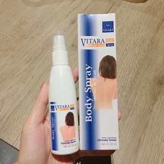 Dung Dịch Dạng Xịt Trị Mụn Lưng VITARA Body Acne Spray 50ml - Thái Lan
