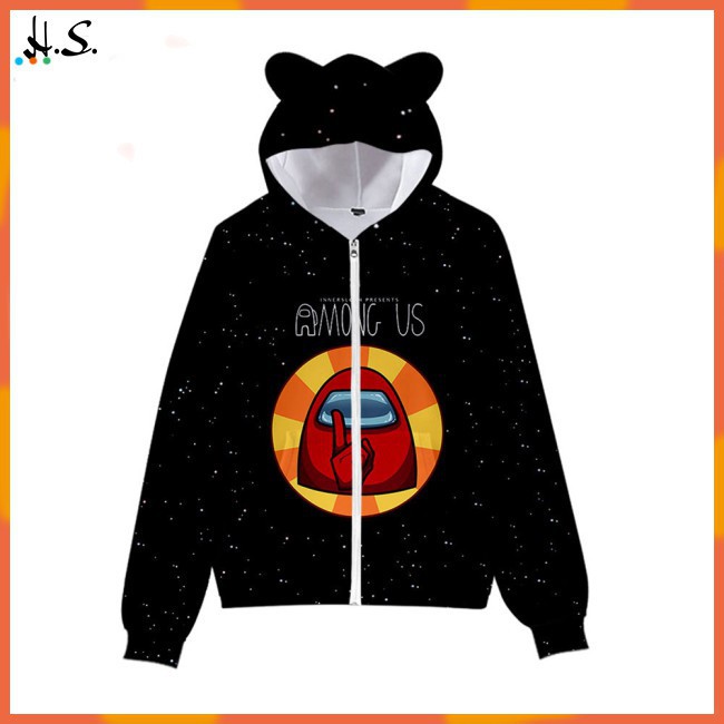 Áo Hoodie Họa Tiết Among Us Vui Nhộn Dành Cho Bé 4-12 Tuổi