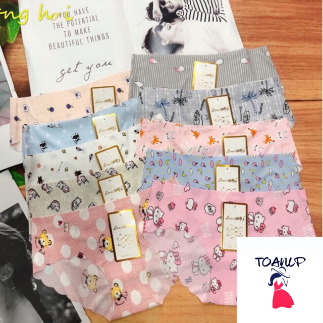 Quần lót viền sóng vibrand girl hoạ tiết &lt;35-50kg &gt;