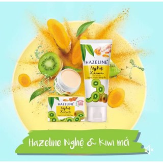 Combo Kem dưỡng da và Sữa rữa mặt Hazeline Nghệ Kiwi