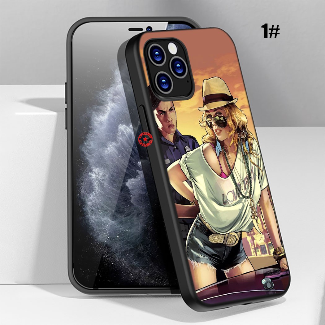 iPhone 11 12 Pro Max Mini SE Soft Silicone Phone Cover 83SA GTA V