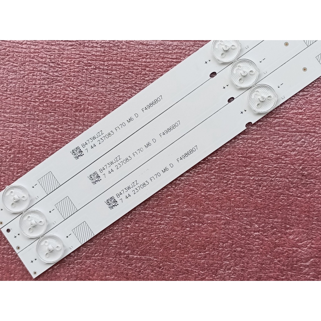 BỘ THANH ĐÈN LED TIVI SHARP 40LE280 40LE380, HÀNG MỚI 100%, BỘ 3 THANH, MỖI THANH 6 BÓNG 3V, DÀI 77,5cm