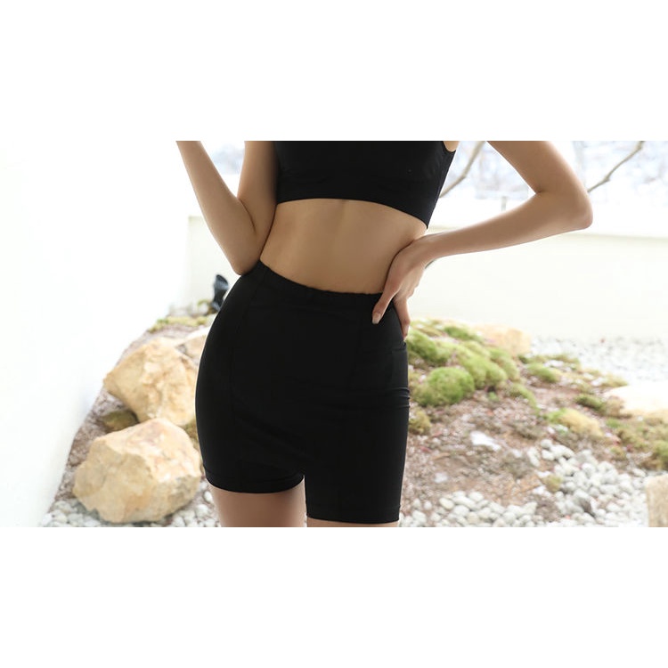 Hàng Có Sẵn Quần Legging Hai Lớp An Toàn Không Để Lại Dấu Vết Chống Xoăn Mùa Hè Mặc Bên Ngoài Quần Legging Mỏng