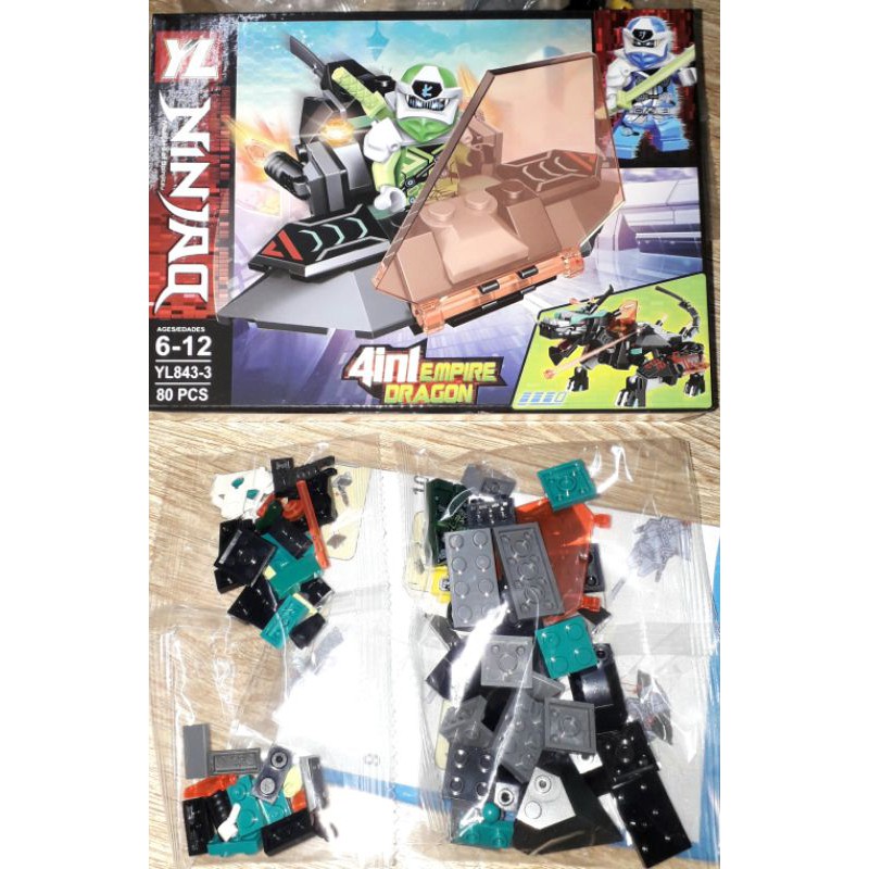 Lắp ráp 1 hộp LegoNinja Đế chế Rồng 843 rất đẹp
