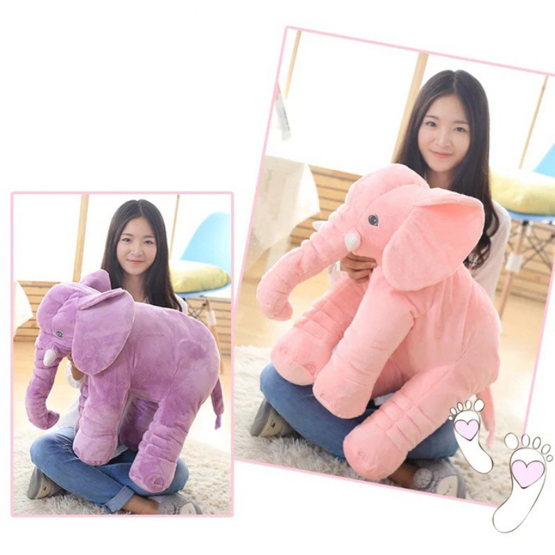 Cute Cartoon Elephant Plush Pillow Fluffy Sleeping Hold Cushion Birthday Gift For Children