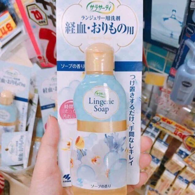 Nước giặt đồ lót chuyên dụng Lingerie soap 120mlCHÍNH HÃNG ko gây hại da tay, không làm khô da,