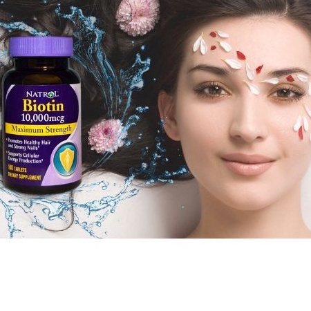 Viên Uống Hỗ Trợ Mọc Tóc, Móng Natrol Biotin 10.000mcg