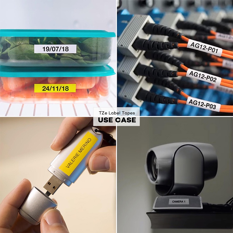 Cuộn Băng Keo 6 / 9 / 12 / 18 / 24mm Tương Thích Với Máy In Anh Trai TZe-231 tze231 tze131 PT-H110 PT-H107B PT-D450 PT-D600