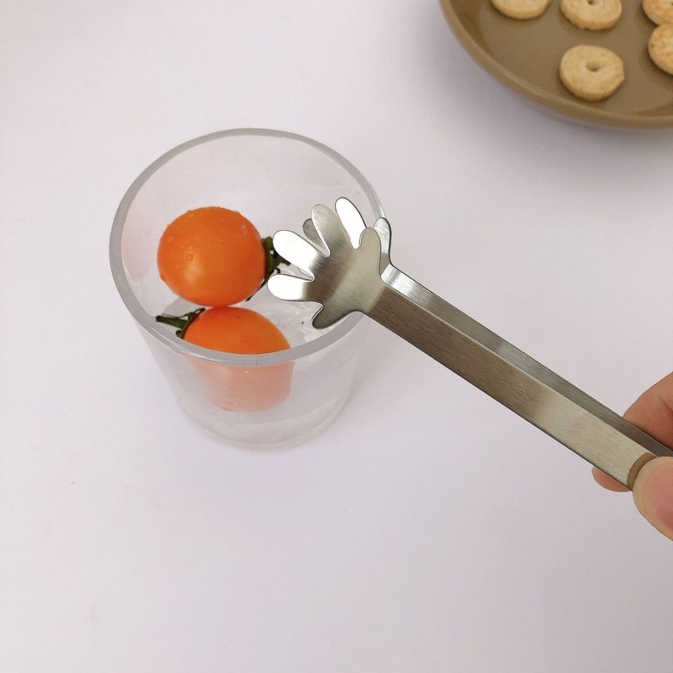 Kẹp Gắp Đá / Khoai Tây Chiên Mini Chống Trượt Bằng Thép Không Gỉ Mẫu Mới 2022