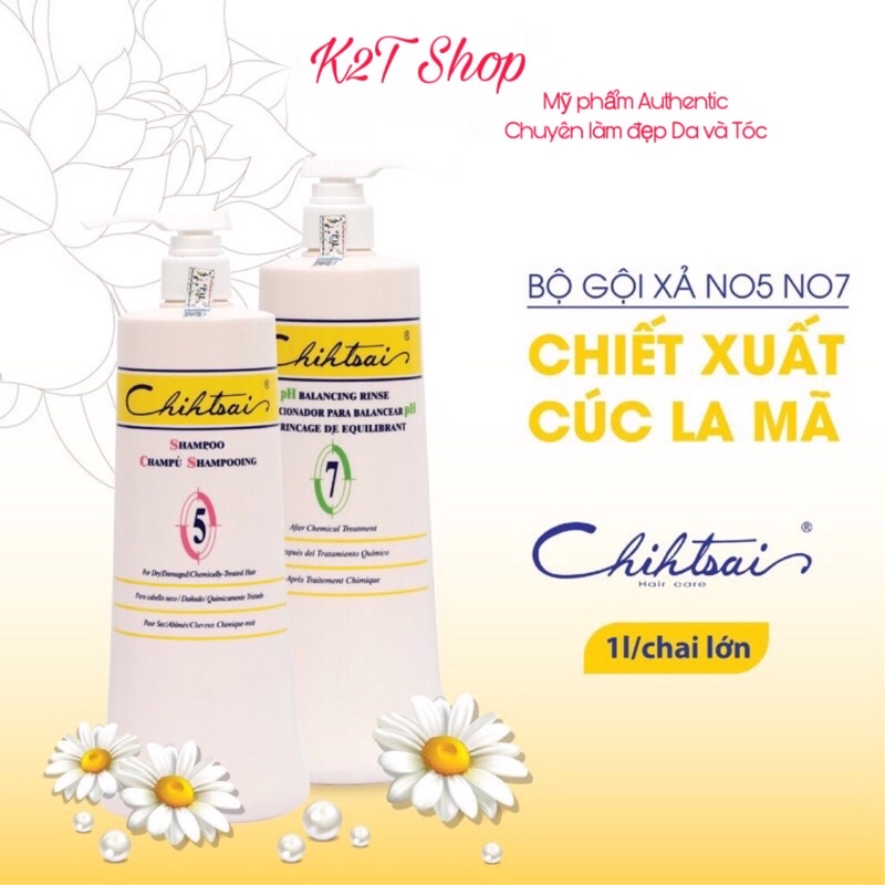 Cặp Dầu gội- Xả Chihtrai ( số5-Số 7) chai 1000ml