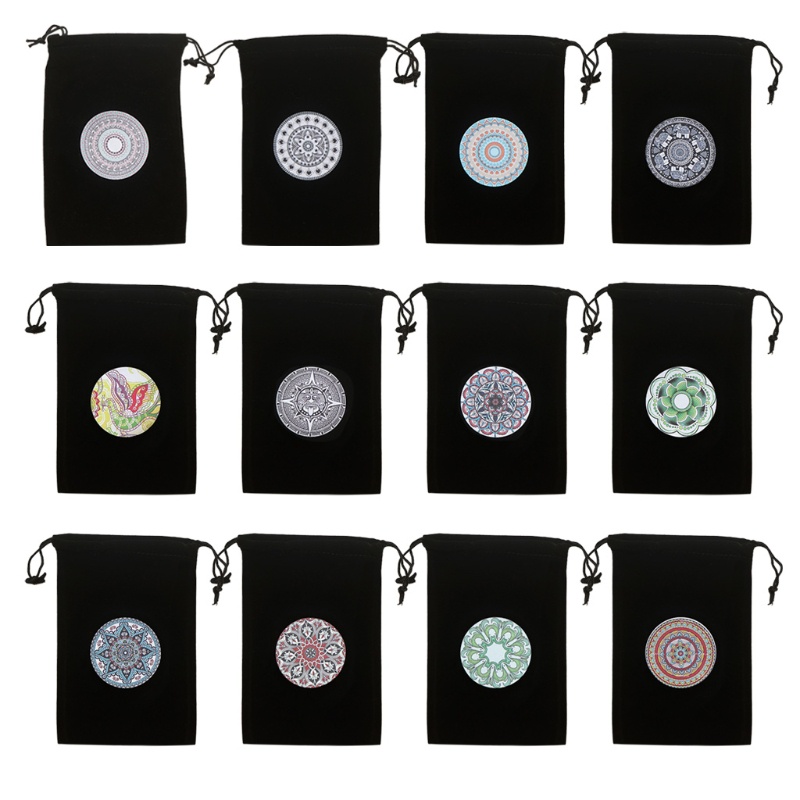 Túi dây rút đựng bài tarot bằng vải nhung flannel