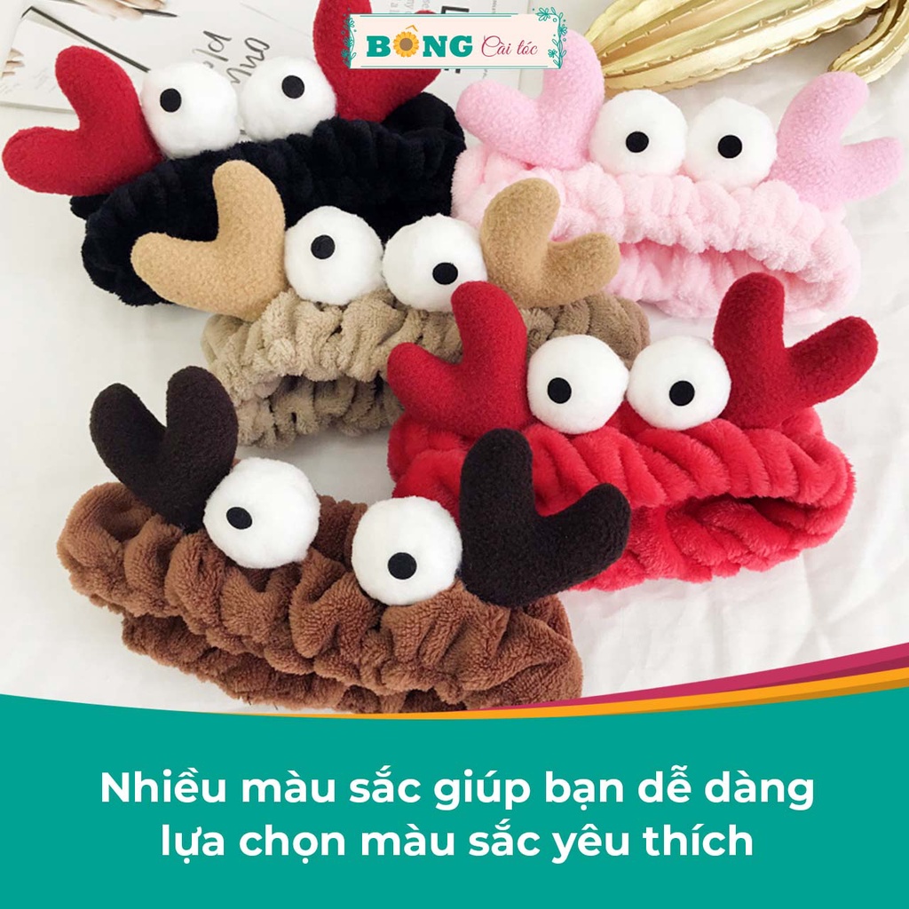 Băng đô rửa mặt hình cua màu sắc pastel phong cách Hàn Quốc BD60 - Bờm tóc BÔNG Cài Tóc