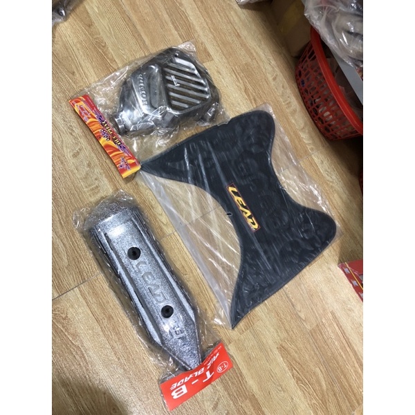 Giá trọn bộ 3 món ốp xe LEAD 13->15 bao gồm có Sàn chân +Ốp pô +Ốp quạt gió cao cấp giá rẻ