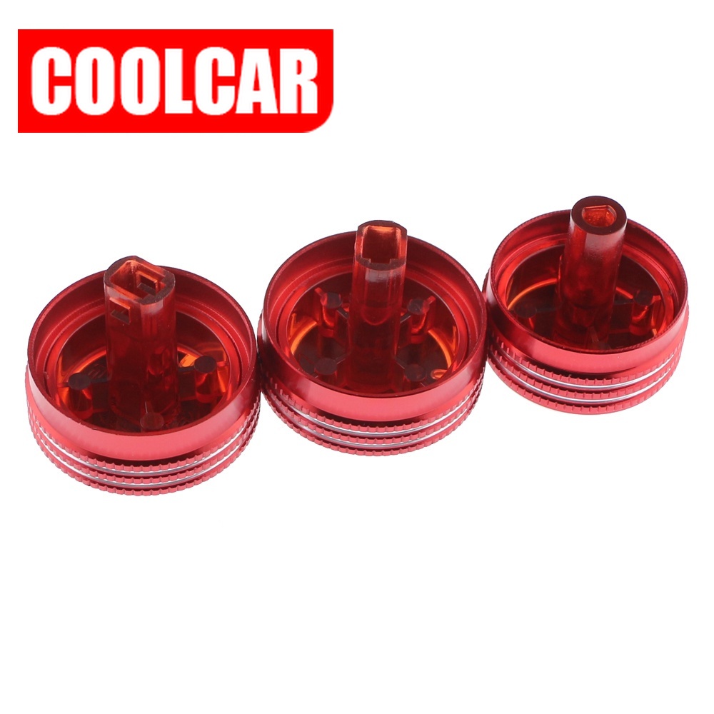 Set 3 núm vặn điều hòa bằng hợp kim nhôm cho Kia Pegas 2017-2021 2022+ Acc