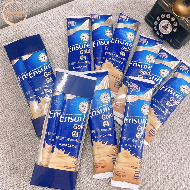 Combo 10 gói sữa Ensure vị cà phê dạng gói 60,6g