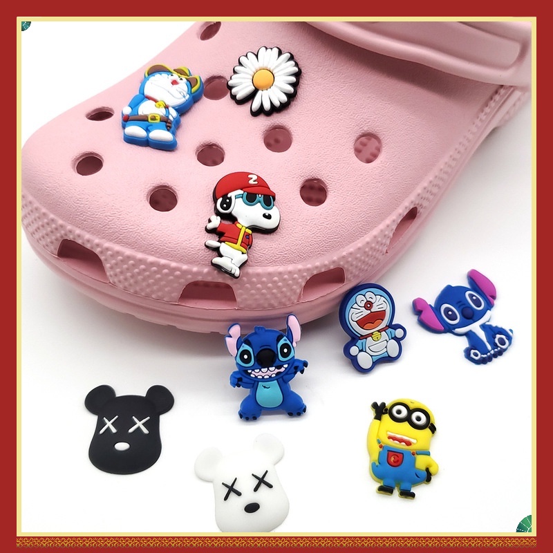 Phụ Kiện Trang Trí Giày Hình Hoạt Hình Bằng Cao Su PVC Mềm