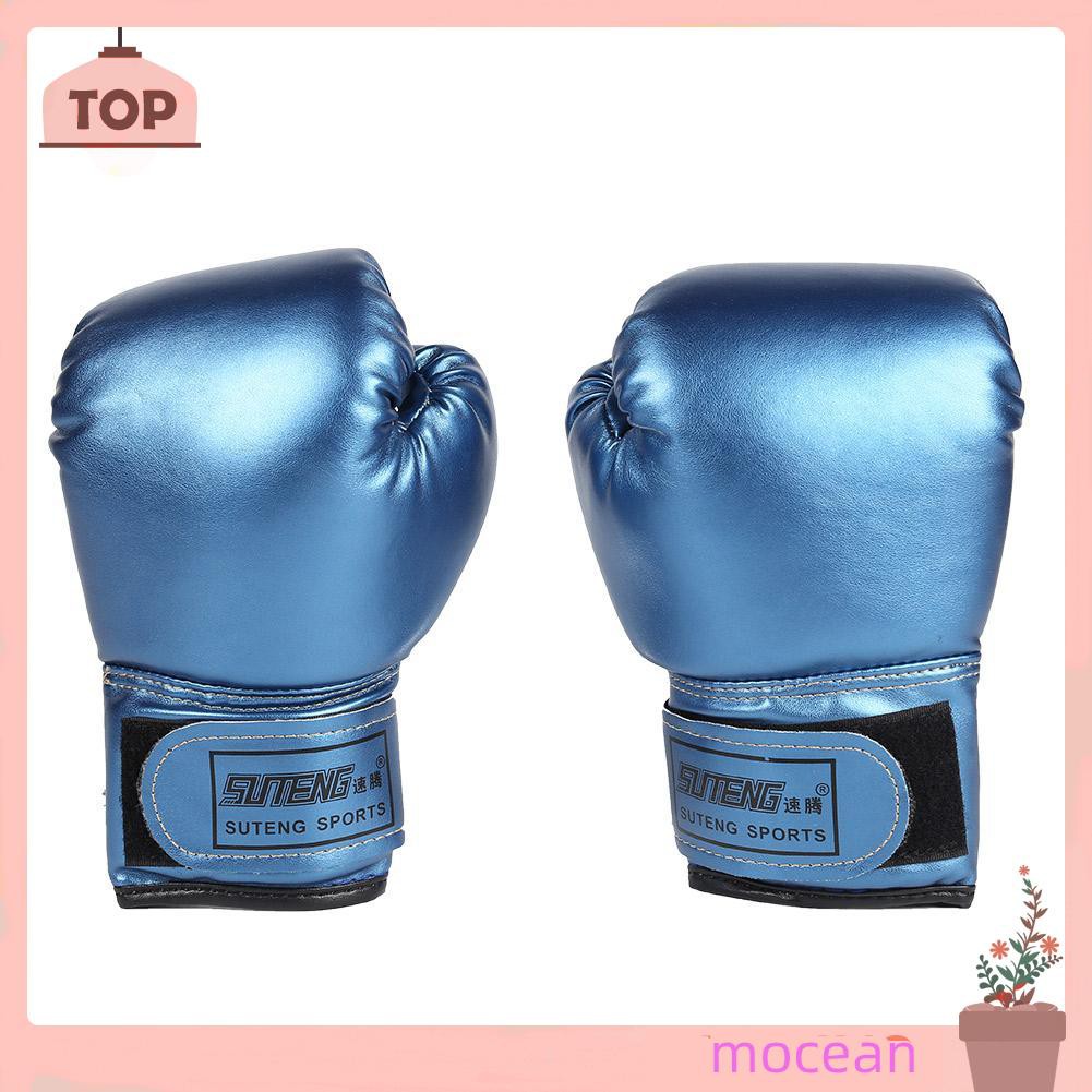 2pcs Boxing Training Fighting Gloves Leather Kid Sparring Kickboxing Gloves