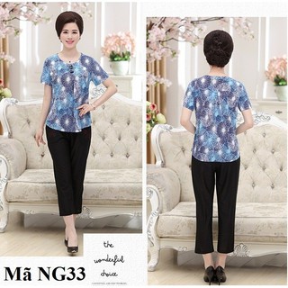 Bộ đồ mặc nhà cho người trung niên, người lớn tuổi NG32,NG33 cực đẹp siêu chất