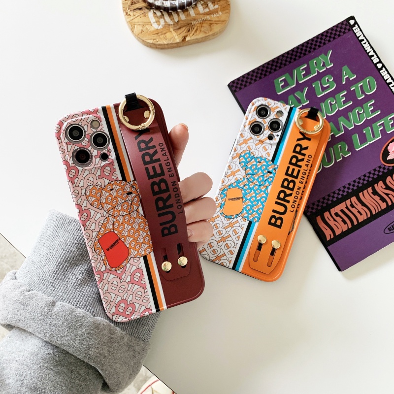 Ốp Lưng TPU HìNh Con GấU Có Dây Đeo Cổ Tay Cho iPhone 14 13 12 11 Pro Max Plus