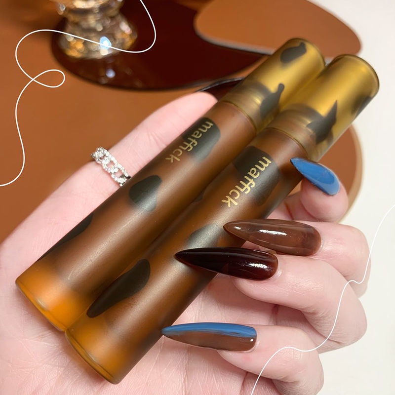 Son Môi Màu Hổ Phách ~ Son Lì Trắng Phong Cách Học Sinh Chống Thấm Nước Không Dễ Phai Màu Rượu Vang Đỏ ins