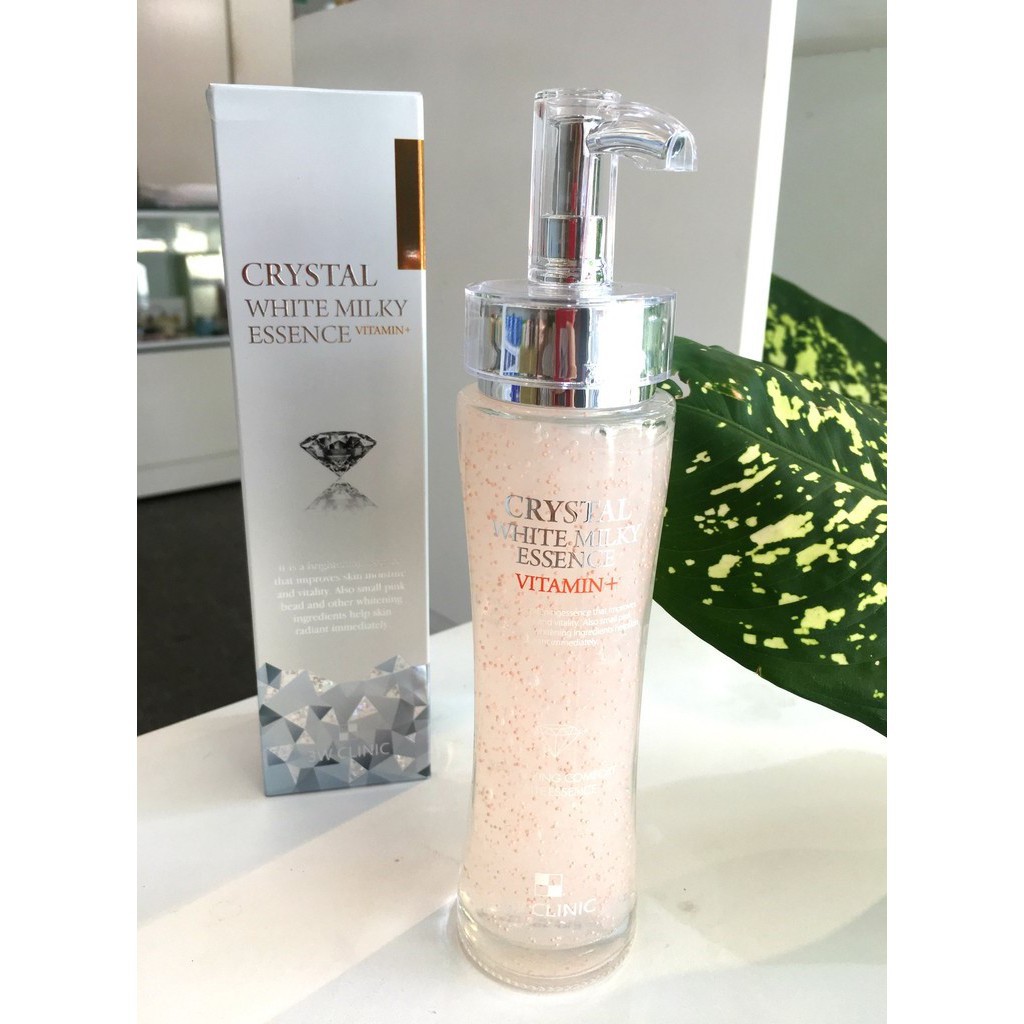 Tinh chất dưỡng trắng tái tạo da từ Vitamin 3W Clinic Crystal White Milky Essence Vitamin+ 150ml - HAFA COSMETICS