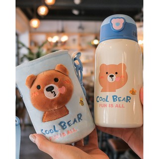 Bình Giữ Nhiệt Thú Kèm Túi Đeo