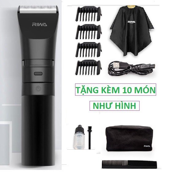 Tông Đơ Cắt Tóc Cao Cấp Cho Người Lớn Trẻ Em Riwa RE-6110 - Tặng kèm 10 phụ kiện