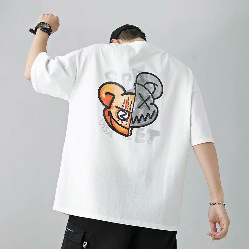 Áo phông tay lỡ nam nữ form rộng vải TC loại 1, áo thun trơn in hình unisex nhiều mẫu ullzang