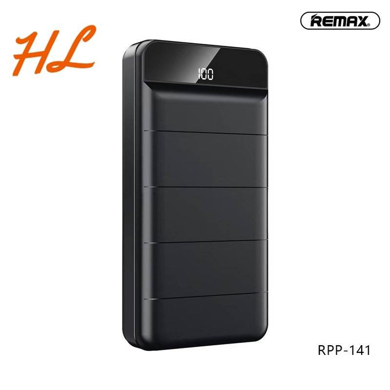 Pin Sạc Dự Phòng 30000mAh Remax RPP-141 Lõi Polymer 3 Cổng Sạc Vào,2 Cổng Sạc Ra-BH 1 Năm - Hưng Long PC