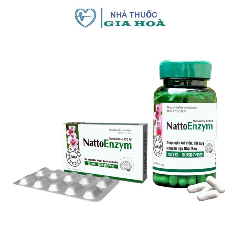 NattoEnzym - Giúp ngừa tai biến, đột quỵ, tan cục máu đông, giảm huyết áp (Dược Hậu Giang - DHG Pharma)