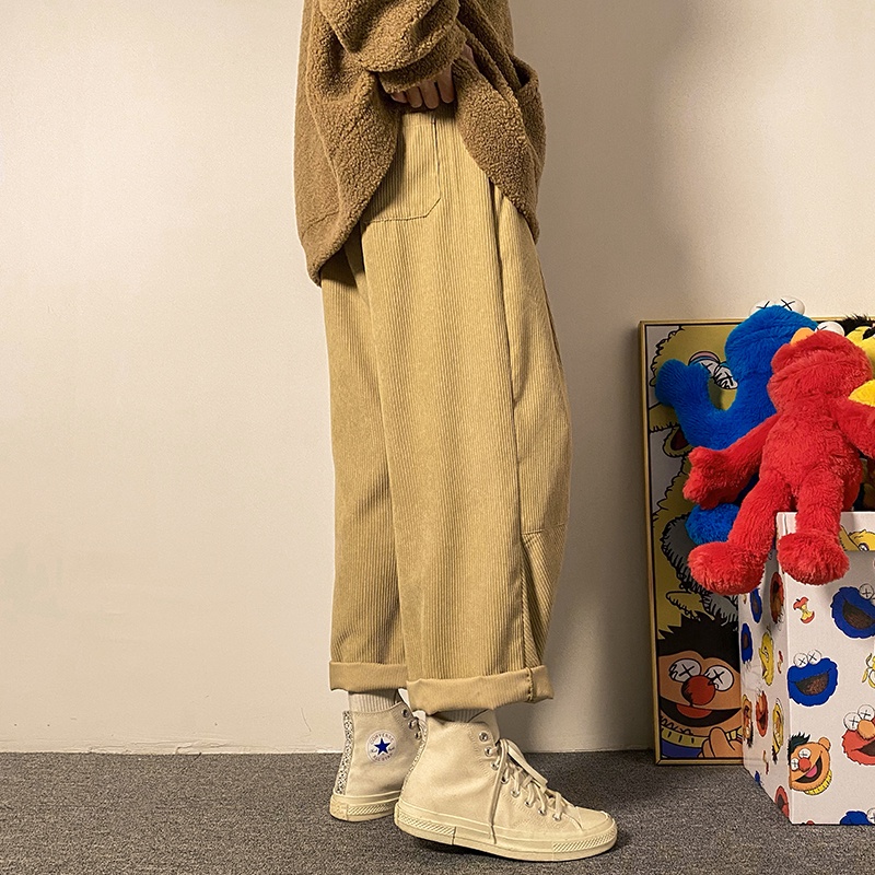 Quần ống rộng Màu Trơn Thời Trang Dành Cho Nam Size L-8XL