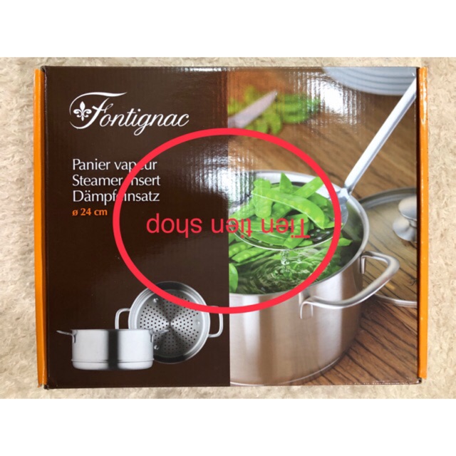 XỬNG HẤP inox 24 cm  FONTIGNAC (đổi tem coopmart)