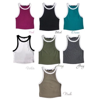Áo ba lỗ croptop gân viền